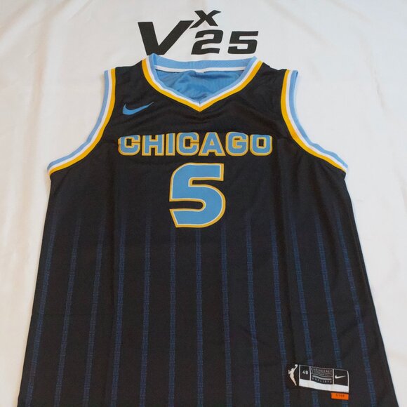 Men's WNBA Nike Chicago Sky Angel Reese 5 Rebel Edition Black Jersey Size Large - Picture 1 of 5